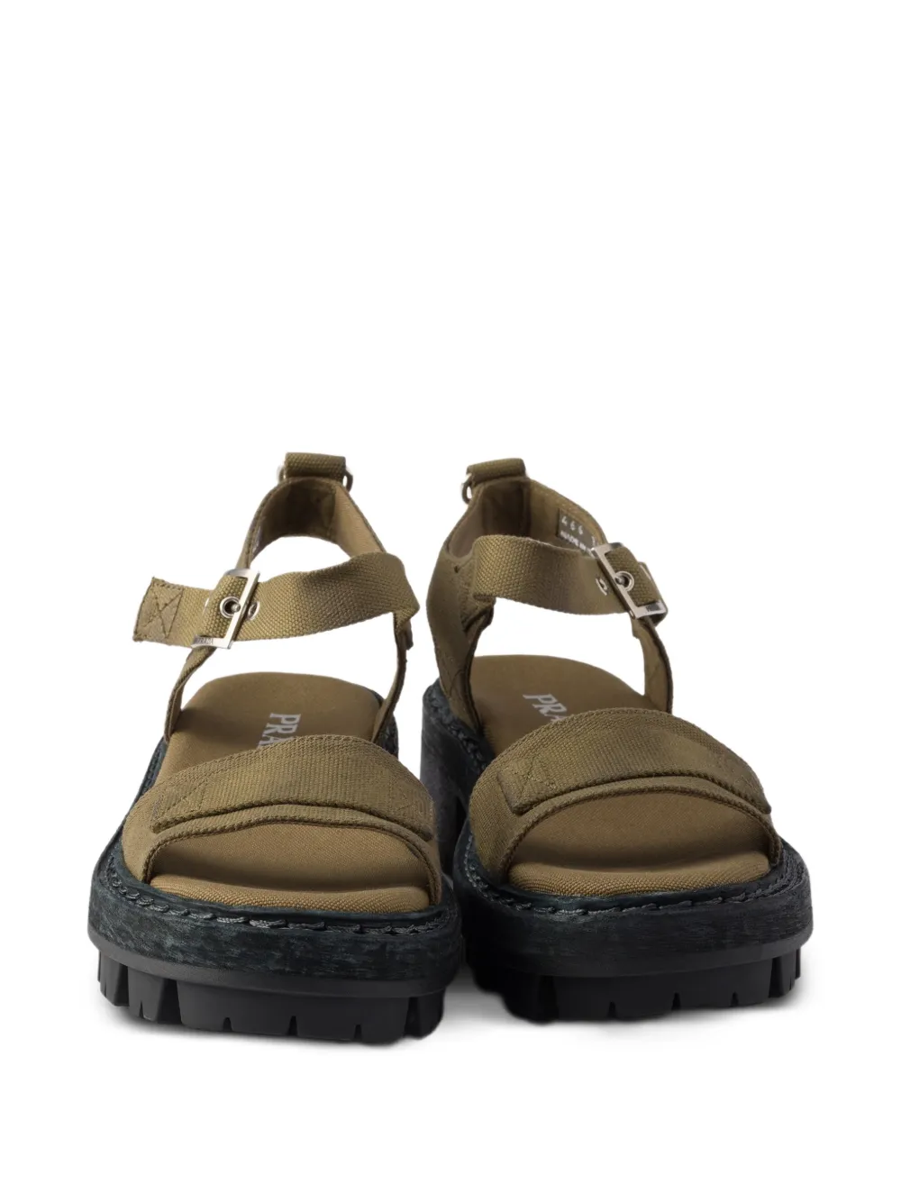 Prada Sandalen met bandje en gesp Groen