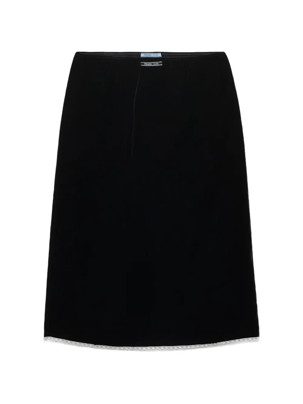 Prada velvet pencil skirt - Nero