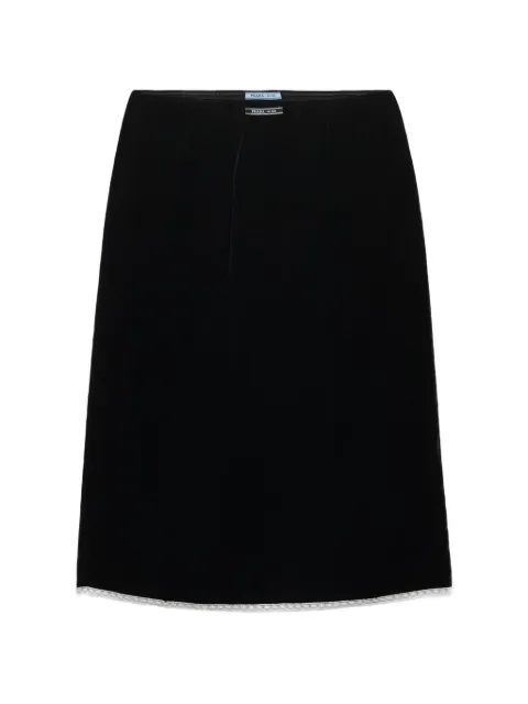 Prada velvet pencil skirt