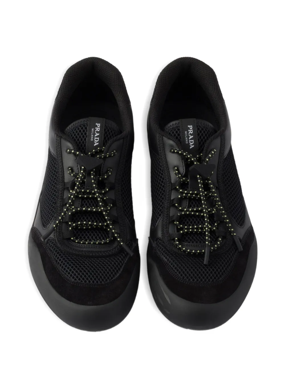 Prada Speedrock sneakers met mesh vlakken Zwart