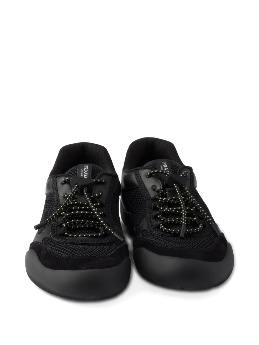 Prada Speedrock sneakers met mesh vlakken Zwart