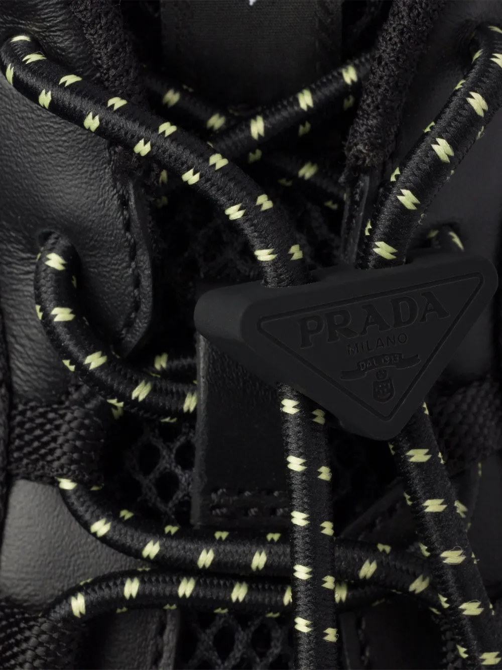 Prada Speedrock sneakers met mesh vlakken Zwart