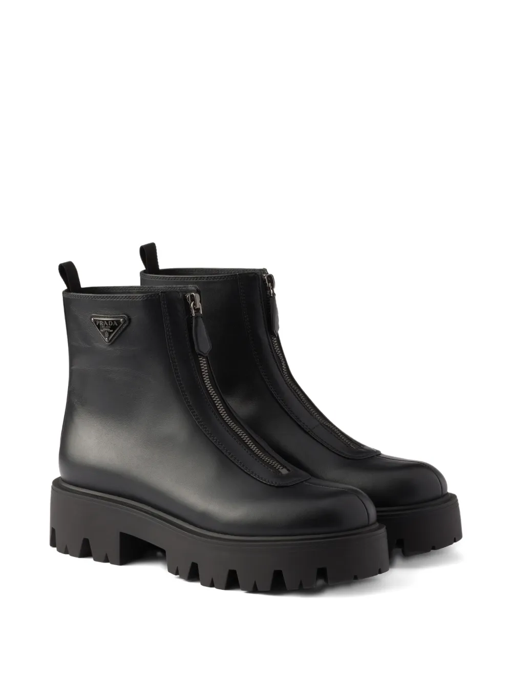 Prada zipped ankle boots Zwart