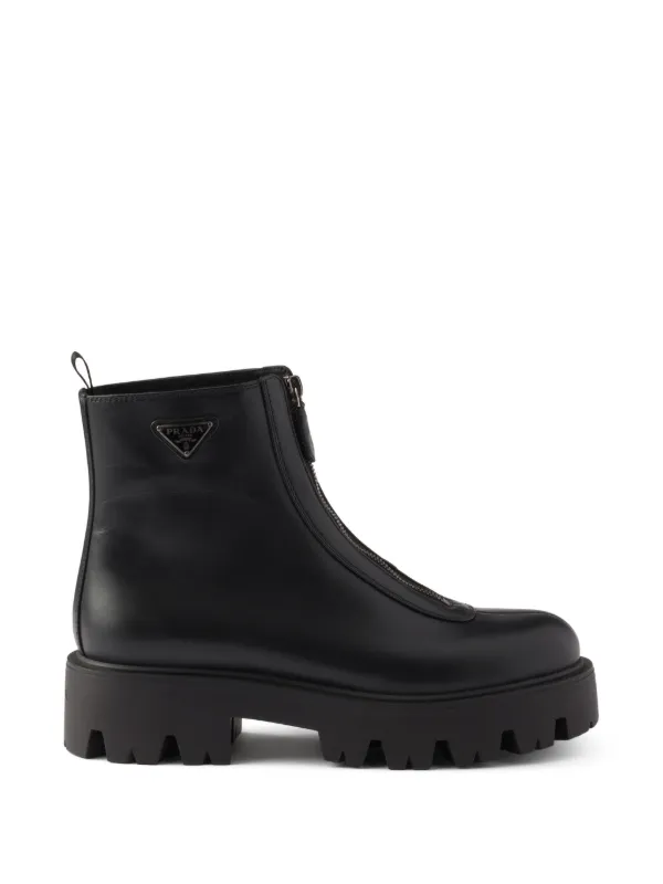 PRADAブーツ Prada Zipped Ankle Boots | Black | FARFETCH