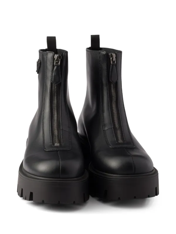 Prada Zipped Ankle Boots | Black | FARFETCH
