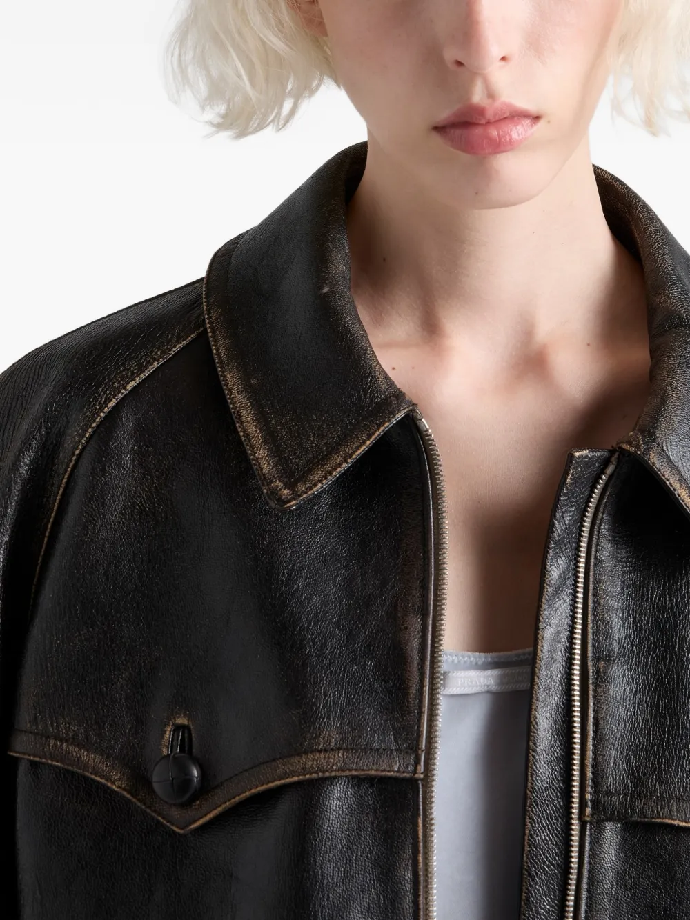 Prada flared spaghetti-straps slip dress - Grijs