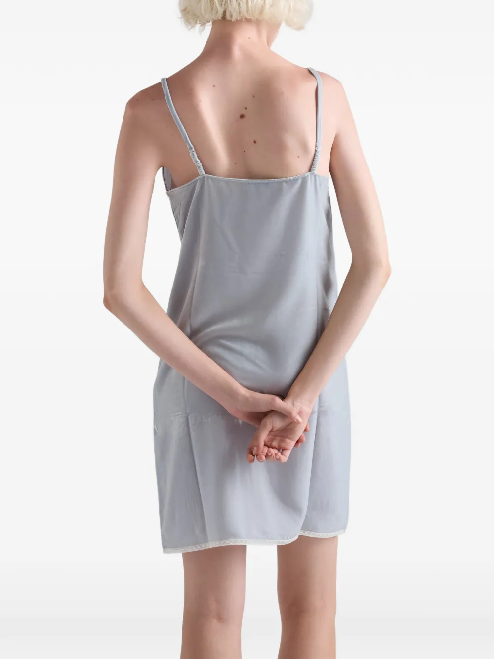 Prada Flared jurk met spaghettibandjes Grijs