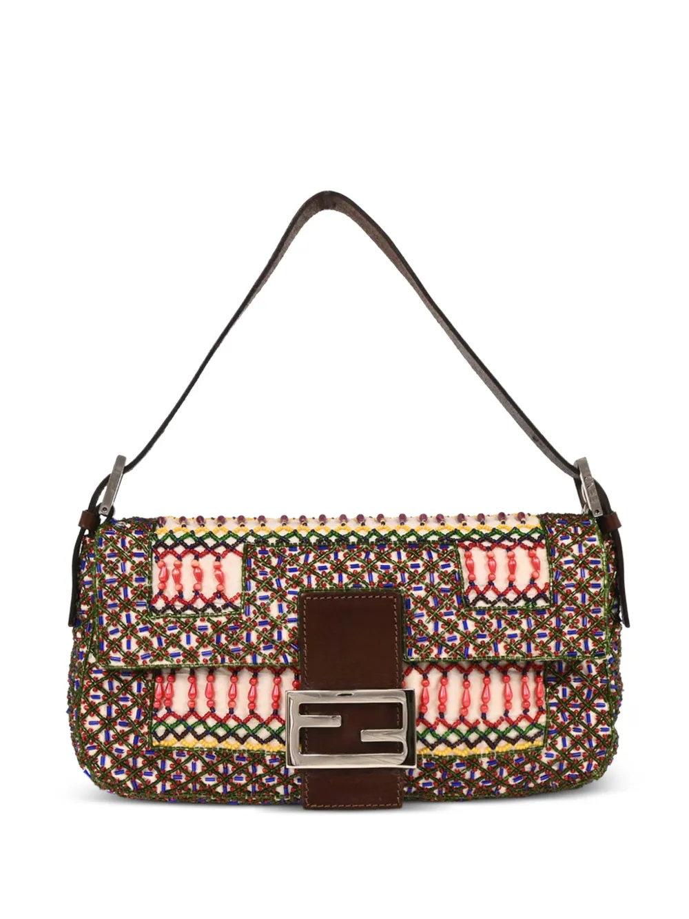 Fendi Pre-Owned Baguette beaded handbag - Toni neutri