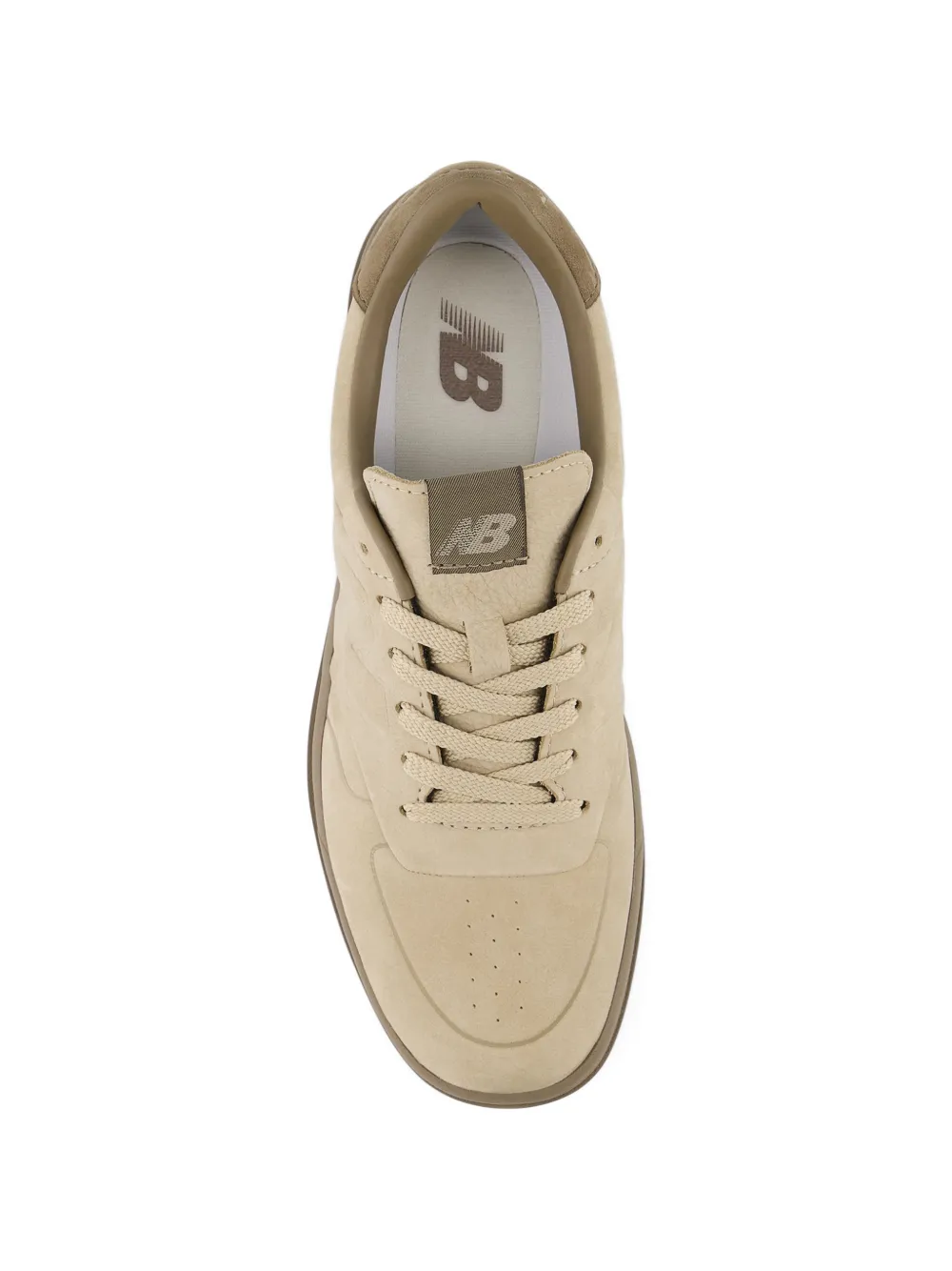 New Balance T500D geperforeerde suède sneakers Bruin