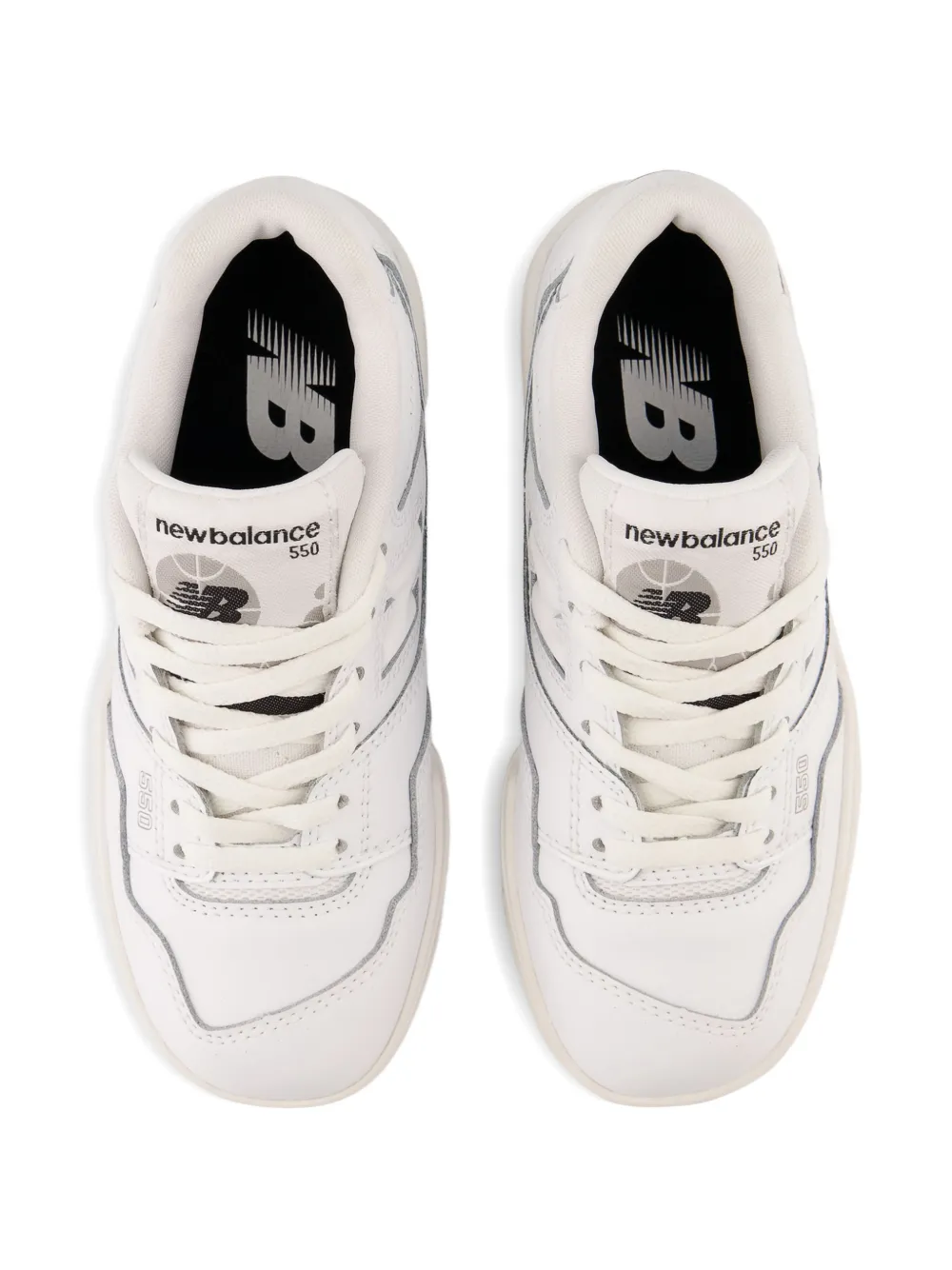 New Balance Kids 550 logo low-top sneakers Wit