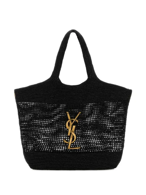 Saint Laurent raffia Icare shopping tote bag