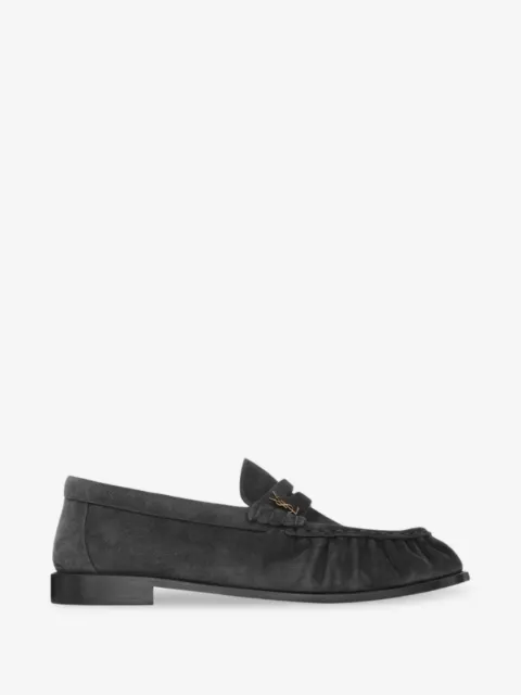 Saint Laurent mud suede loafers