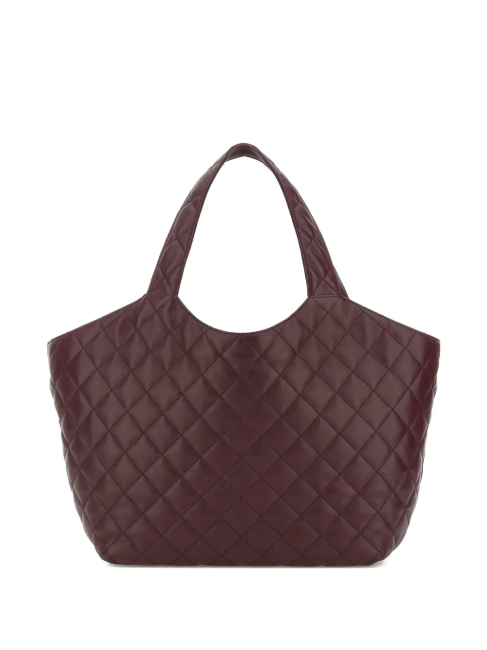 Saint Laurent Gewatteerde leren shopper met logo Rood