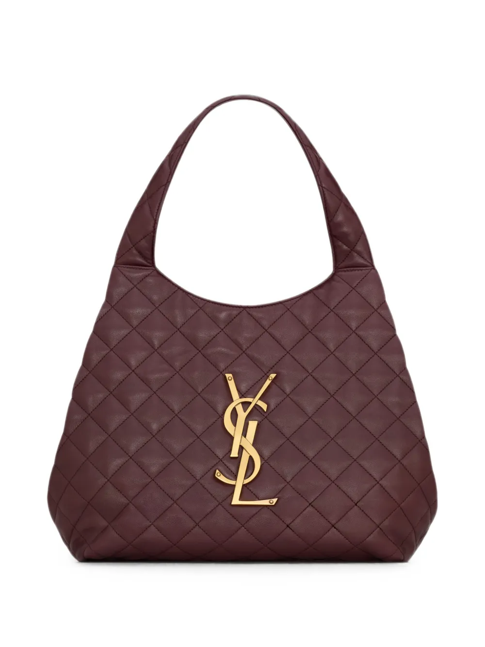 Saint Laurent Gewatteerde leren shopper met logo Rood