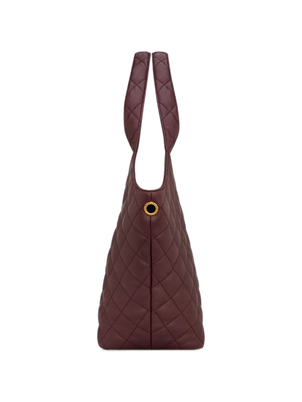 Saint Laurent Gewatteerde leren shopper met logo Rood
