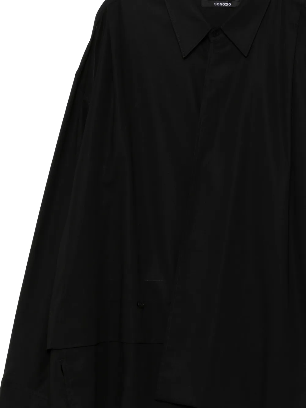  Songzio Bias Drape Shirt - Black 
