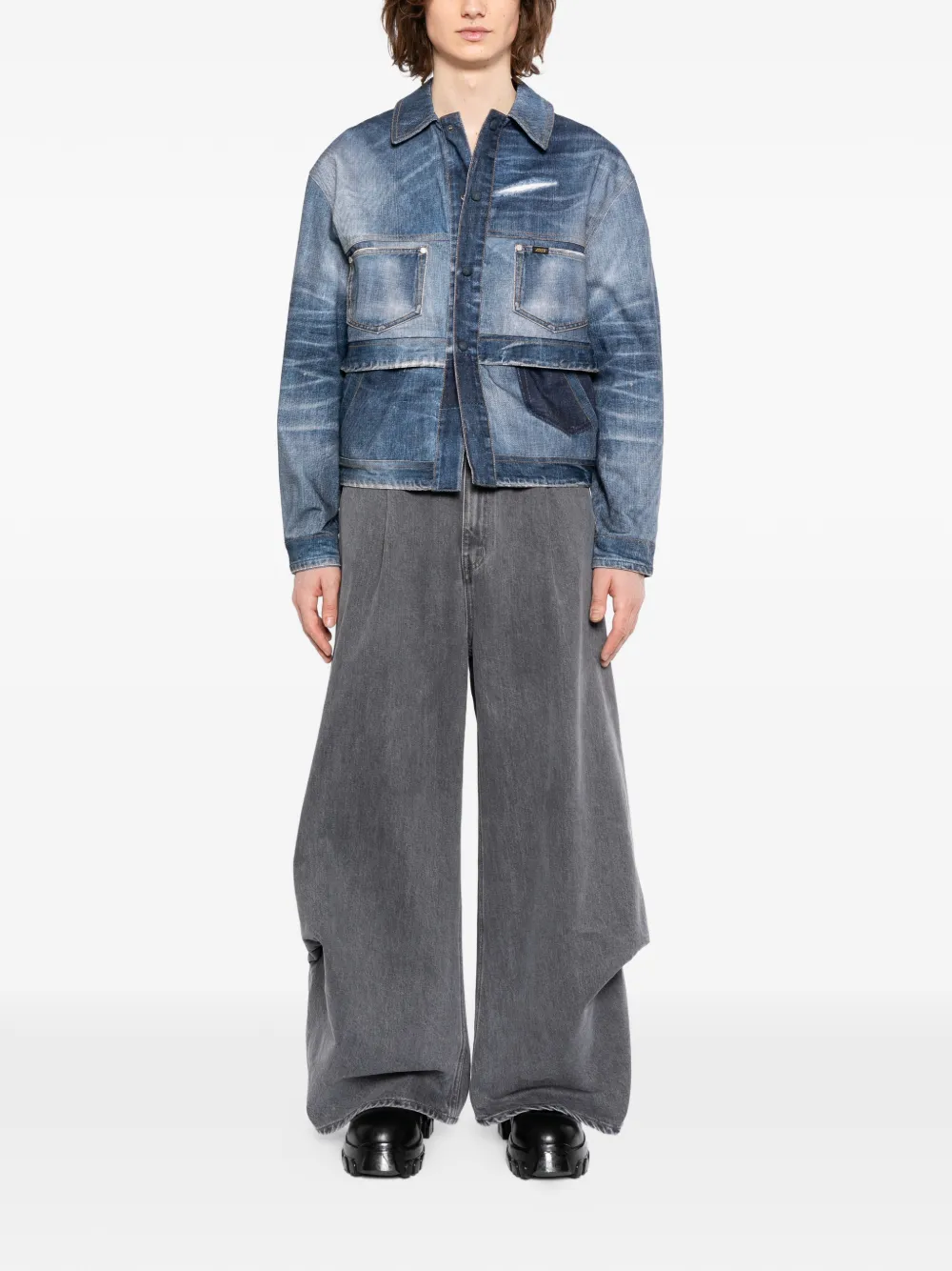  Songzio Bias Drape Denim - Grey 