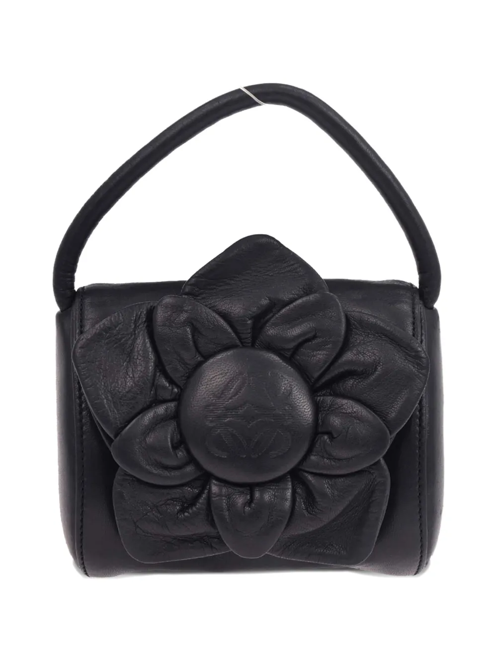 Loewe Pre-Owned 1990-2000s flower-detail leather tote bag - Blu