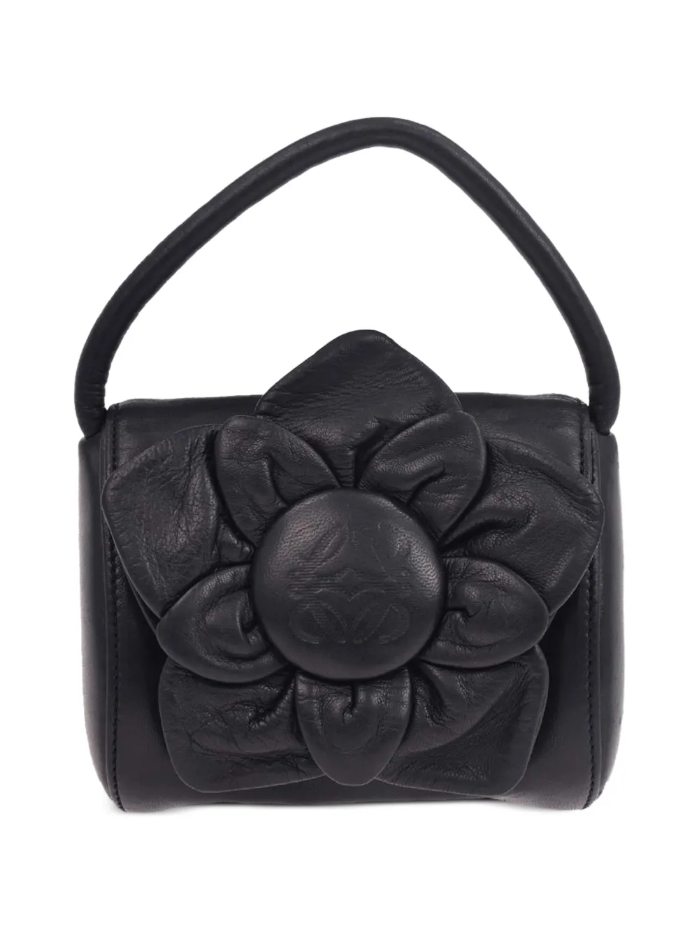 Loewe Pre-Owned 1990-2000s flower-detail leather tote bag - Blu