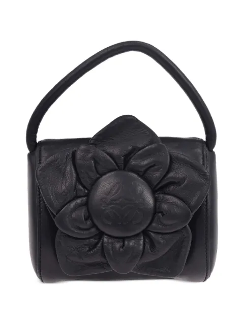 Loewe Pre-Owned 1990-2000s flower-detail leather tote bag