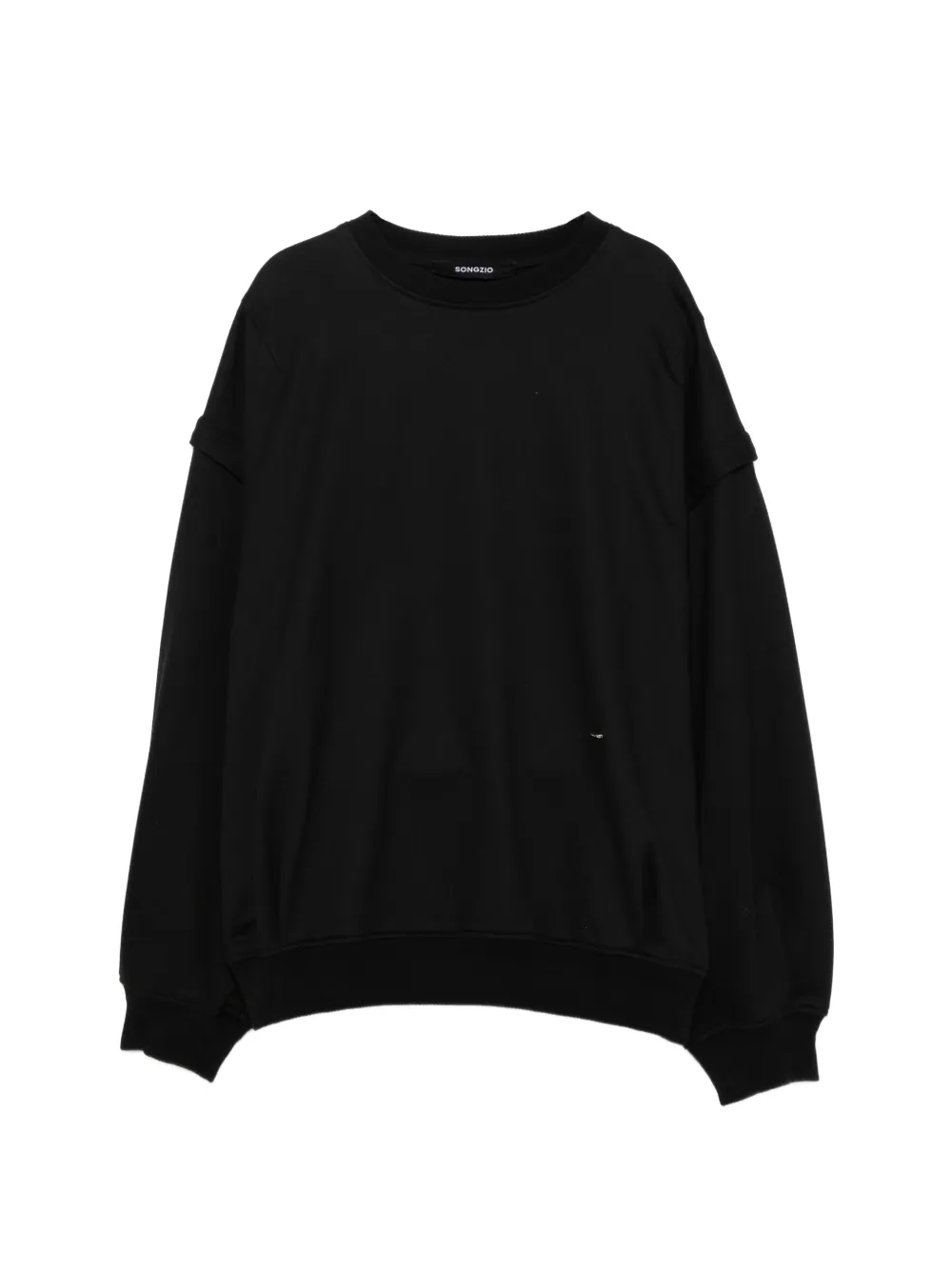 SONGZIO Maglione girocollo smanicato - Nero