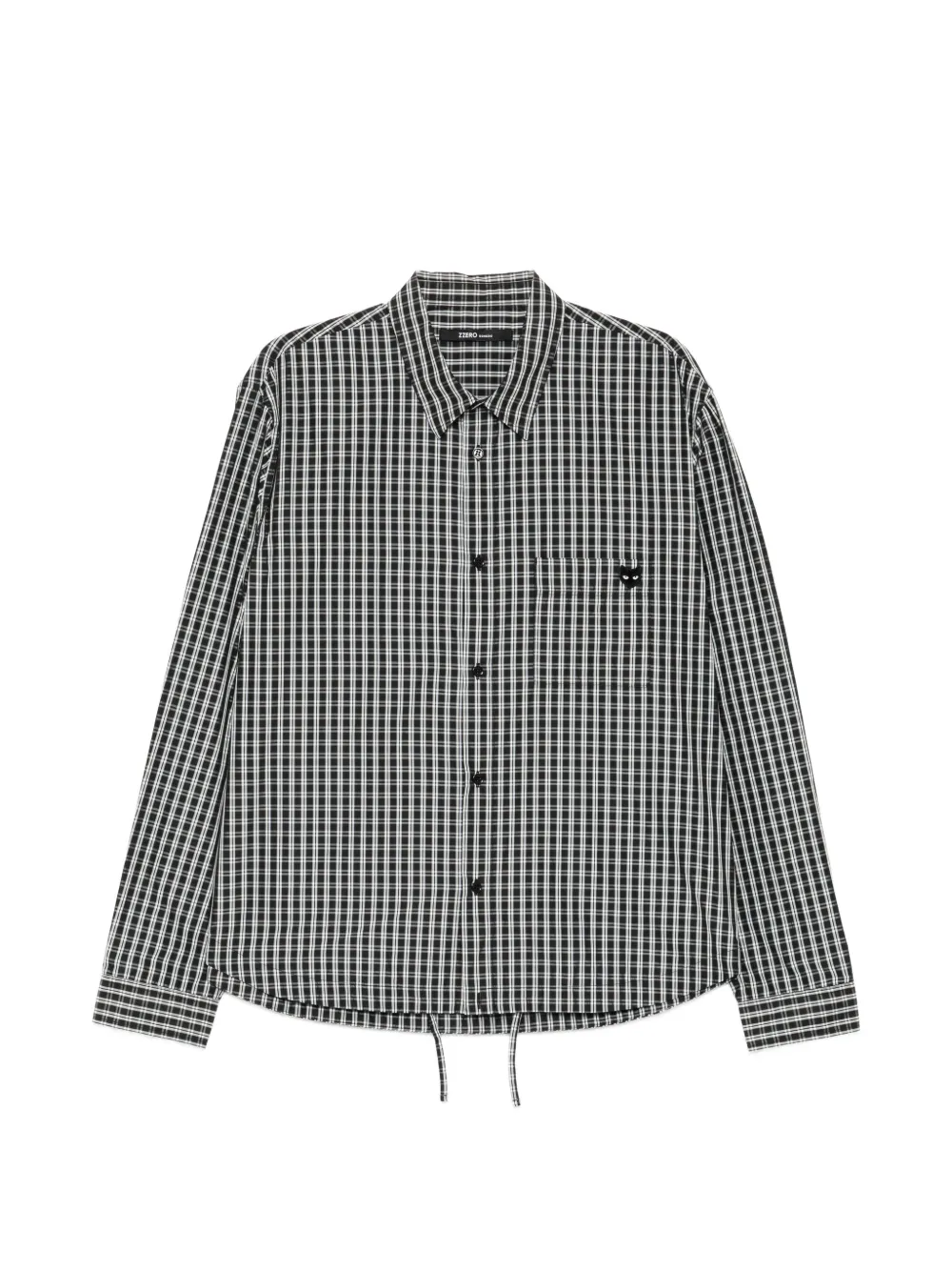 SONGZIO Camicia con motivo tartan - Nero