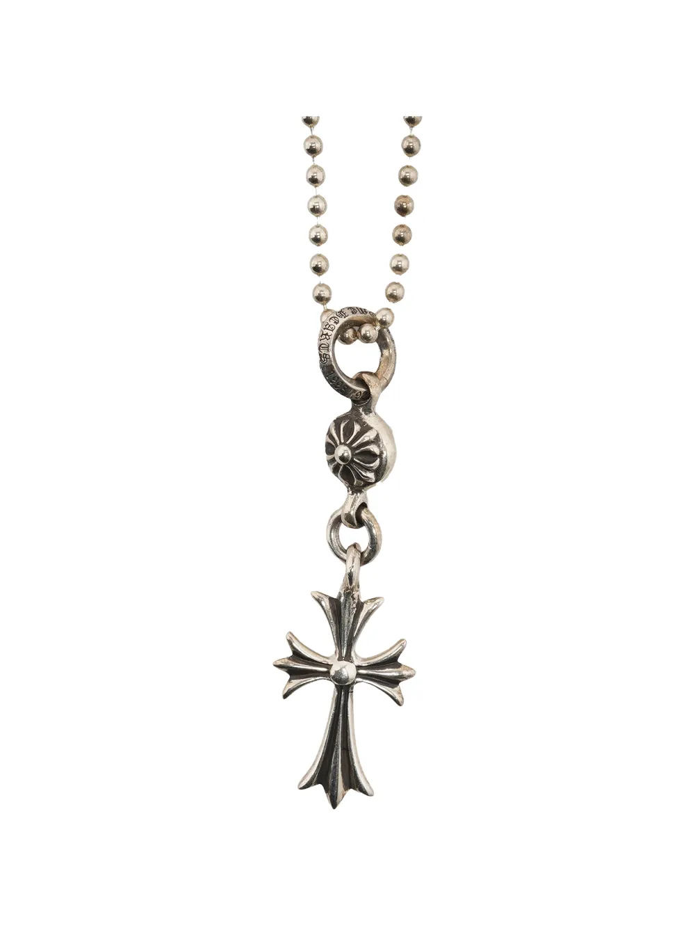 Chrome Hearts cross ball pendant - Argento