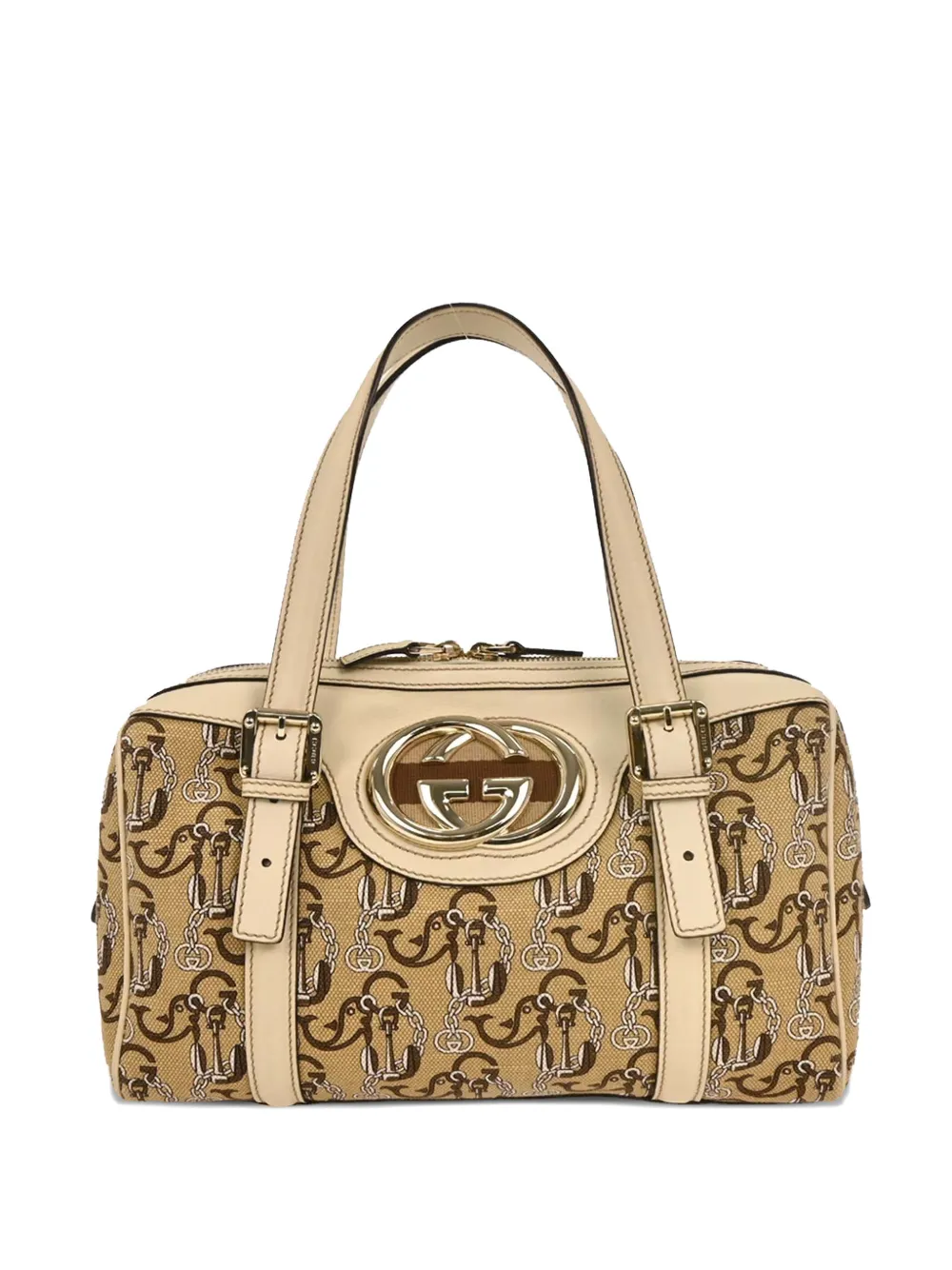 Gucci Pre-Owned 1990-2000s Interlocking GG canvas shoulder bag - Toni neutri