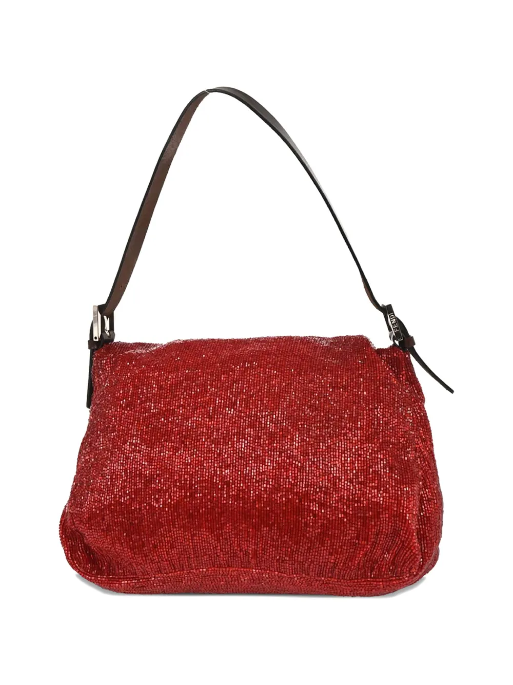 Fendi Pre-Owned 2000 Mamma Baguette beaded shoulder bag - Rood