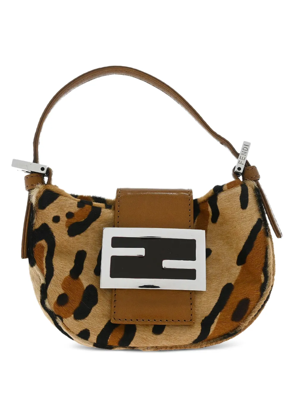 Fendi Pre-Owned Micro leopard-print handbag - Toni neutri