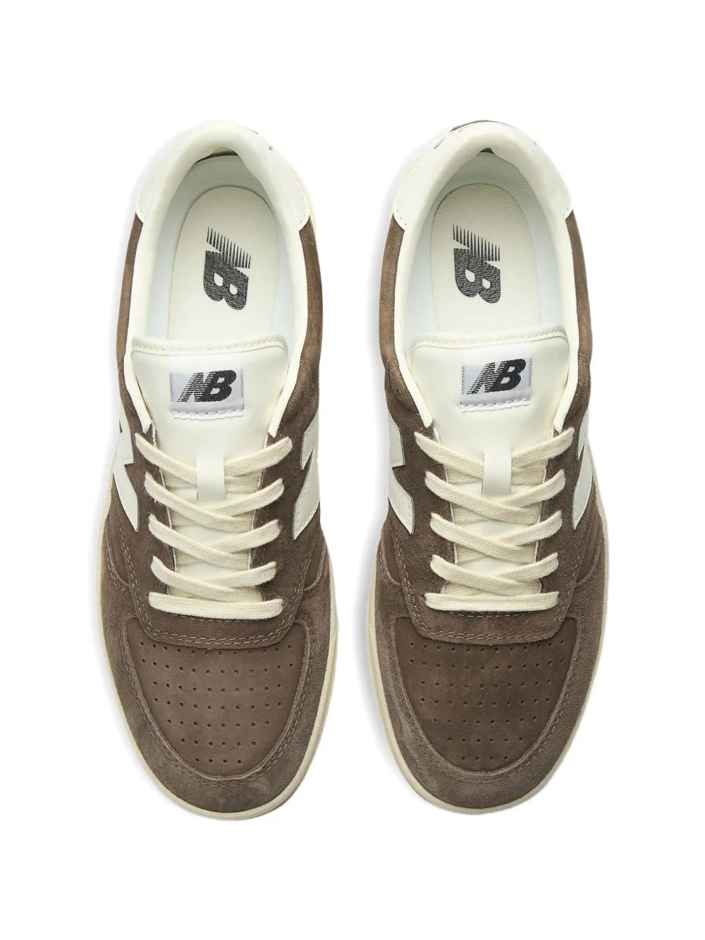 New Balance T500 perforated-detail suede sneakers Bruin
