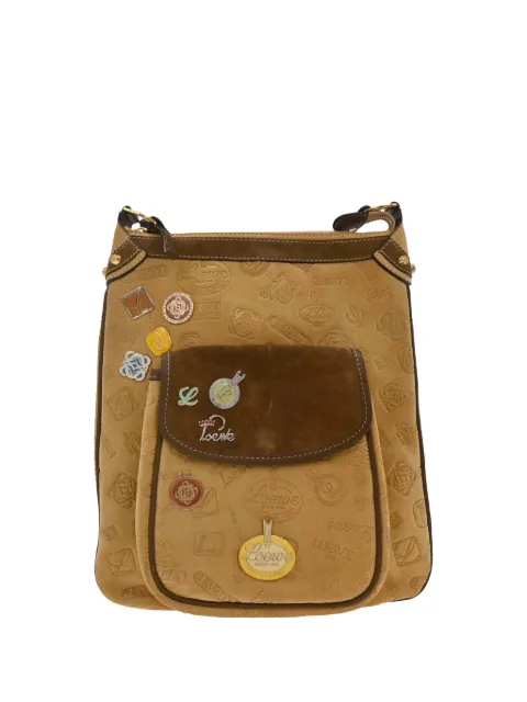 Loewe Pre-Owned 2006 160th Anniversary embossed suede shoulder bag