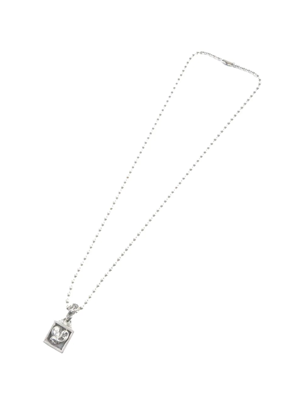 Chrome Hearts Framed Heart square pendant necklace - Argento