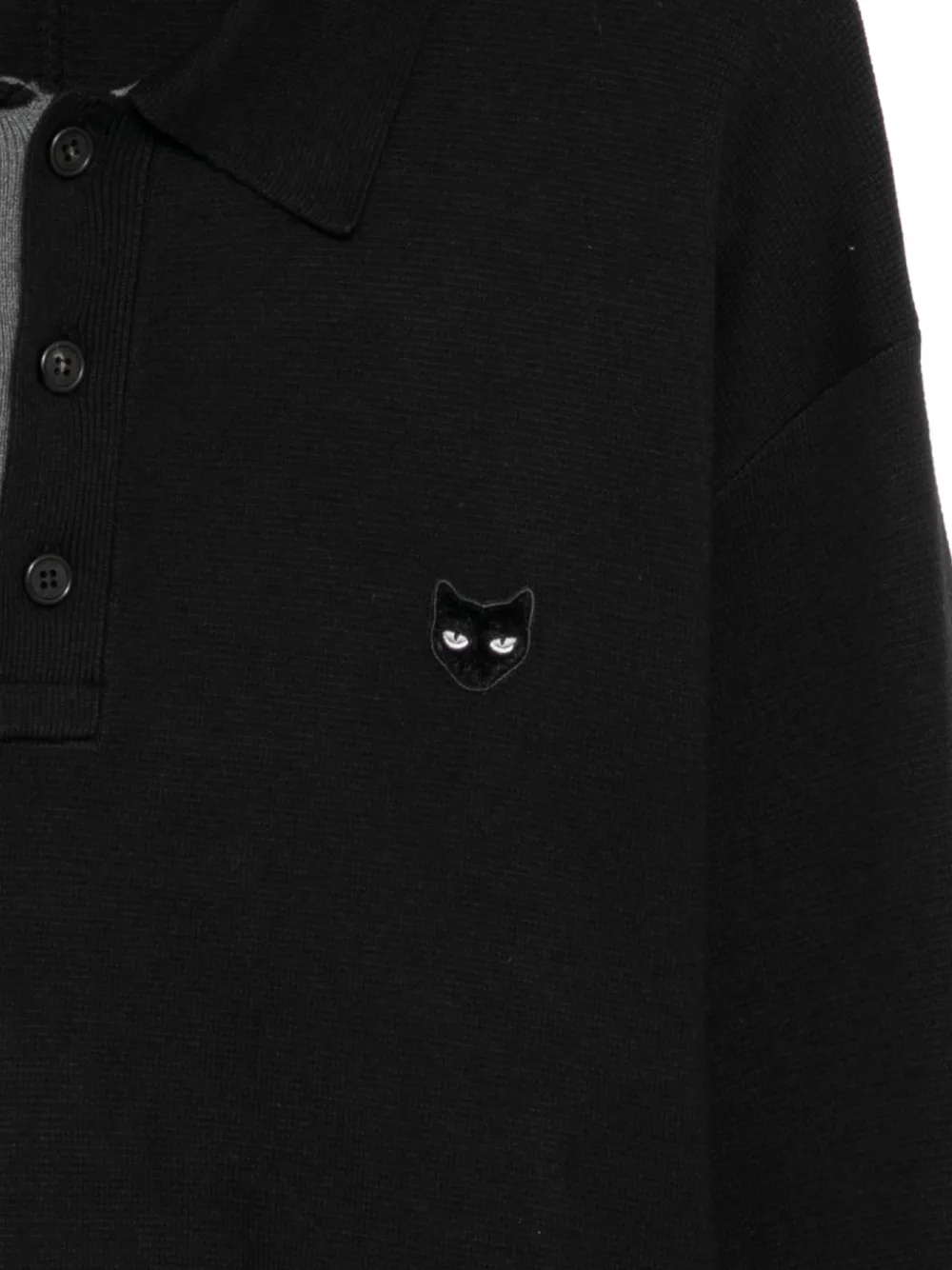  Songzio Panther-embroidered Sweater - Black 