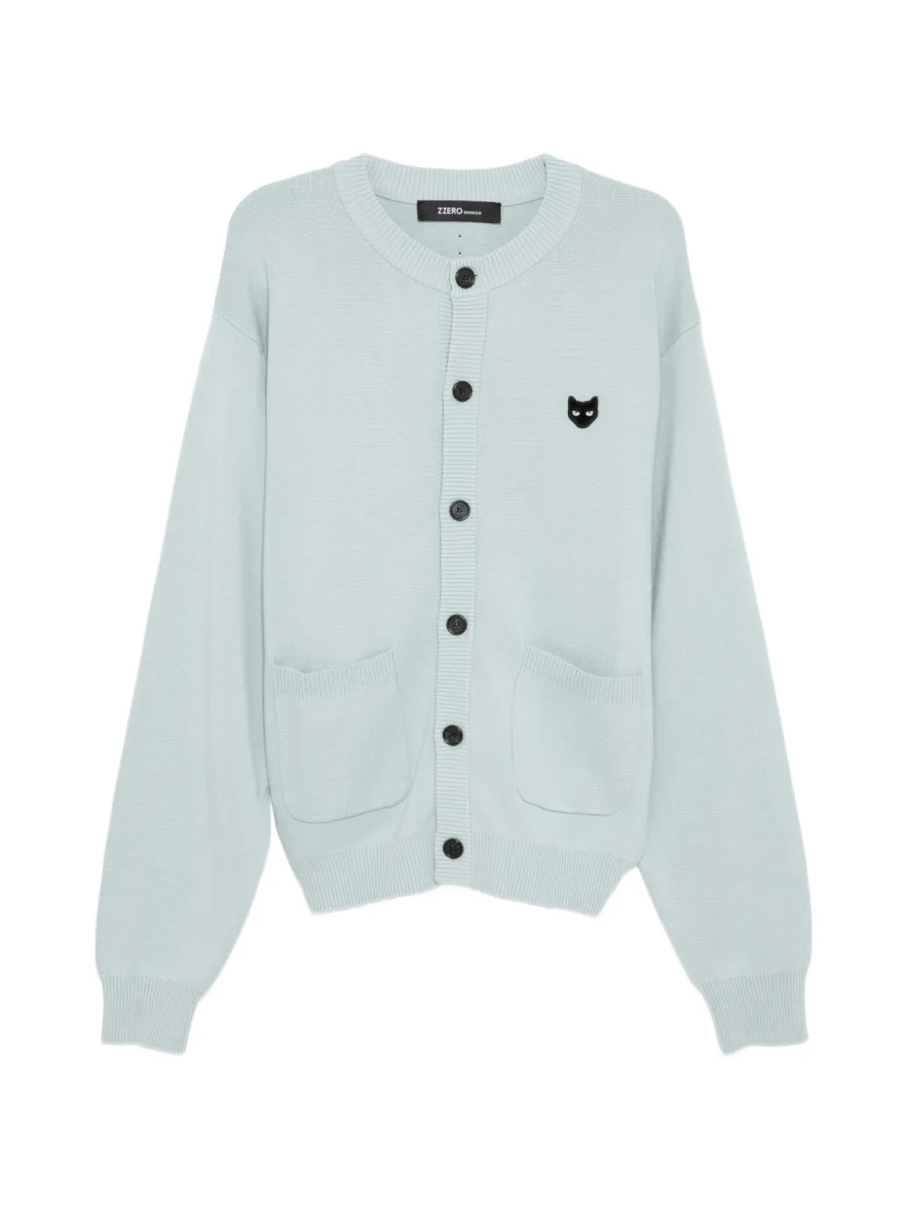 SONGZIO panther-embroidered cardigan - Blue