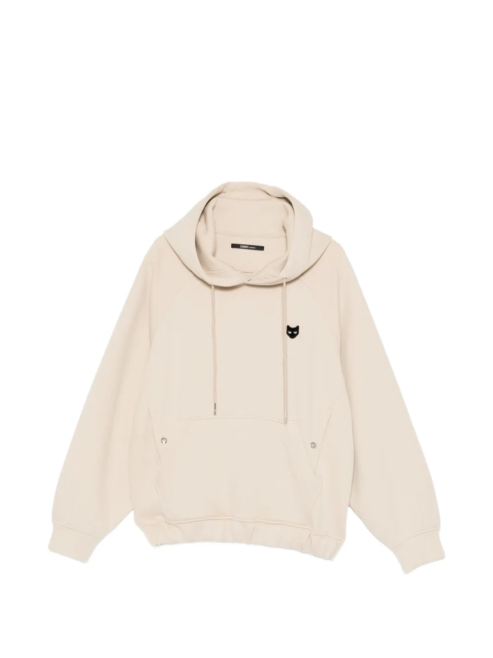 SONGZIO panther-embroidered hoodie - Neutrals