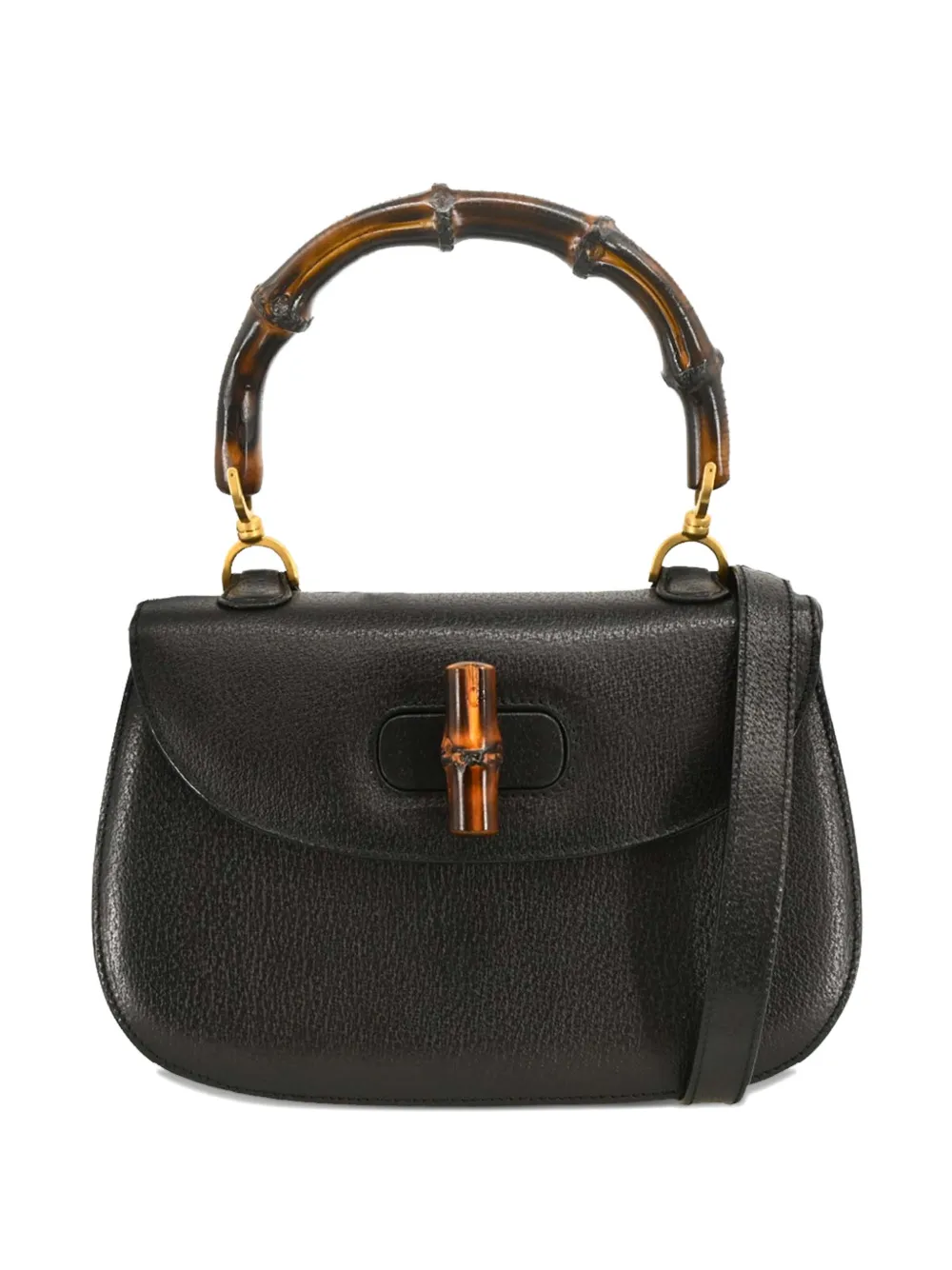 Gucci Pre-Owned 1990s-2000s Bamboo 1947 shoulder bag - Nero