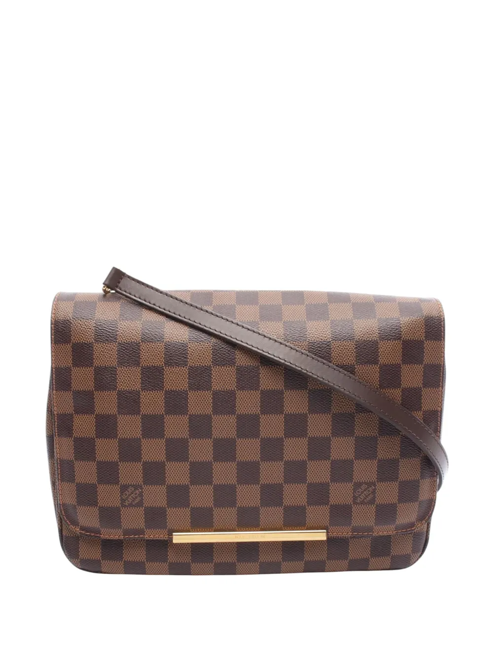 Louis Vuitton Pre-Owned Borsa a tracolla Hoxton GM in tela Damier Ébène 2015 - Marrone