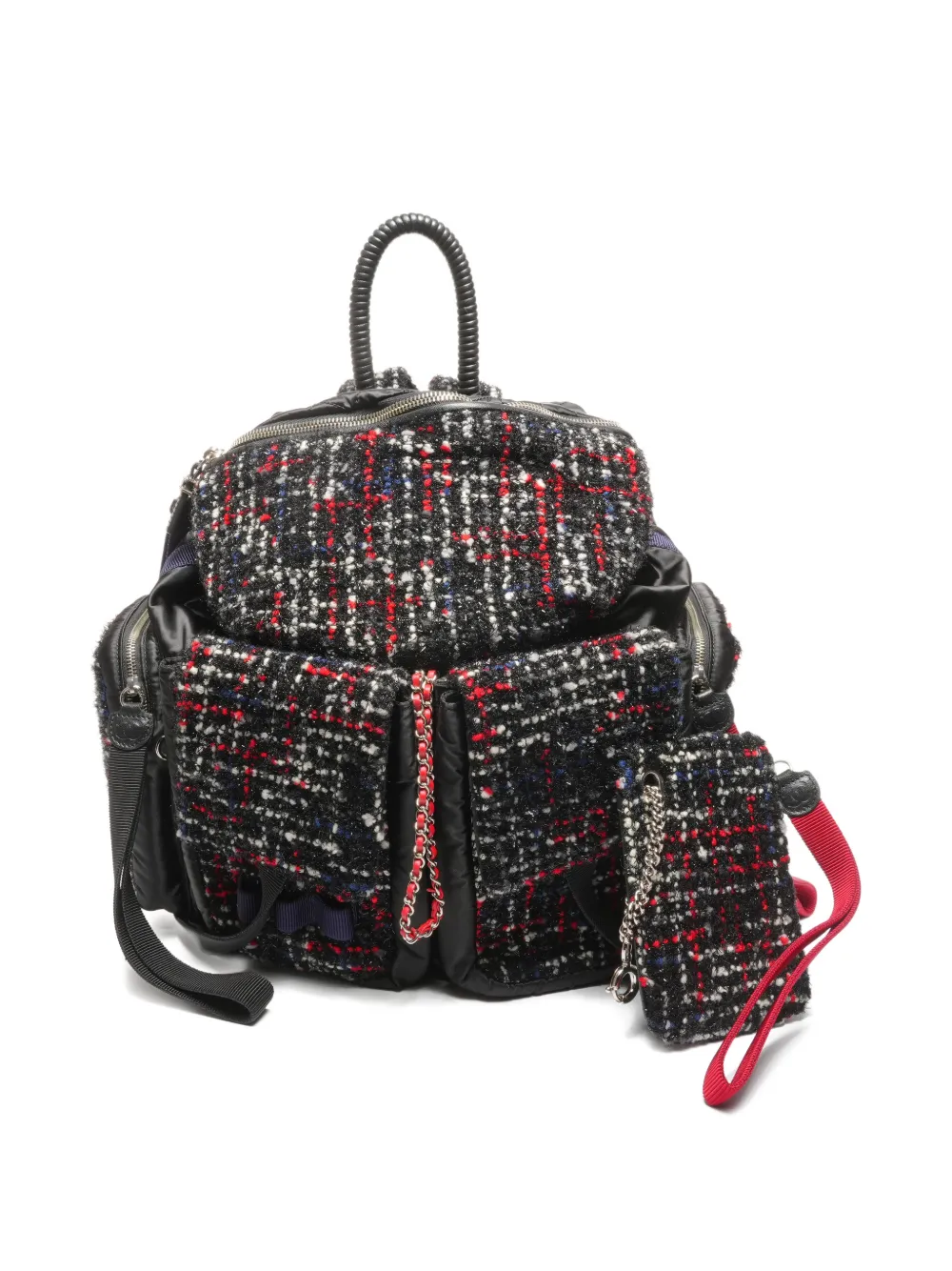 CHANEL Pre-Owned 2017-2018 quilted backpack - Zwart