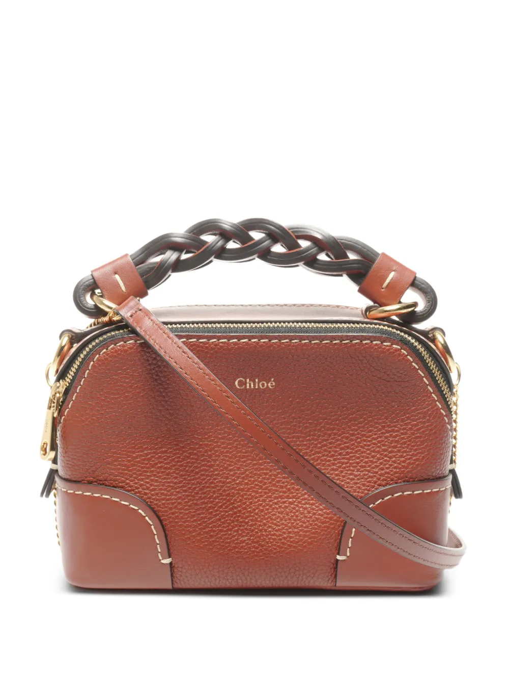 Chloé Pre-Owned 2020-2025 braided-handle cross body bag – Brown
