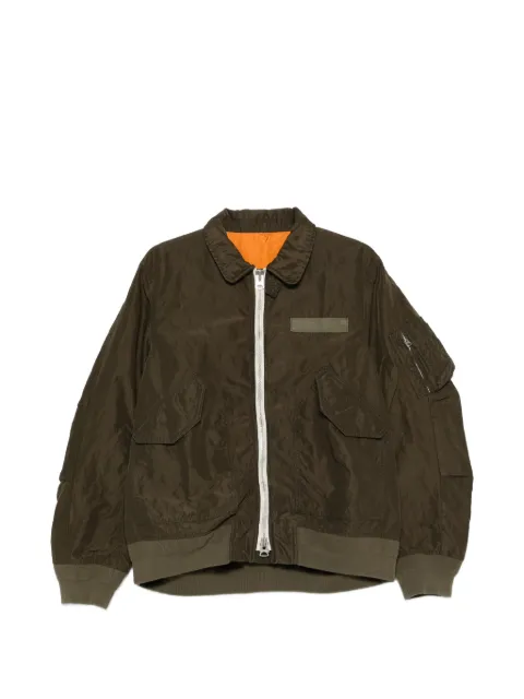 sacai zip-fastening pocket bomber jacket