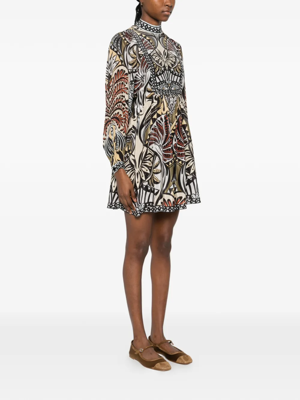 FARM Rio Balamana mini-jurk Beige