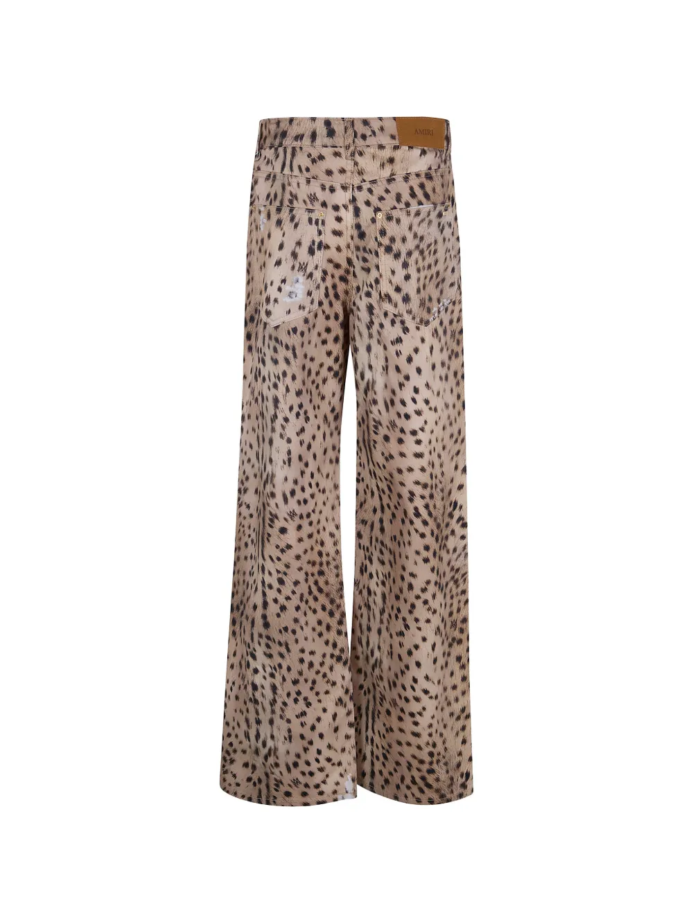  Amiri Animal-print Wide-leg Jeans - Neutrals 
