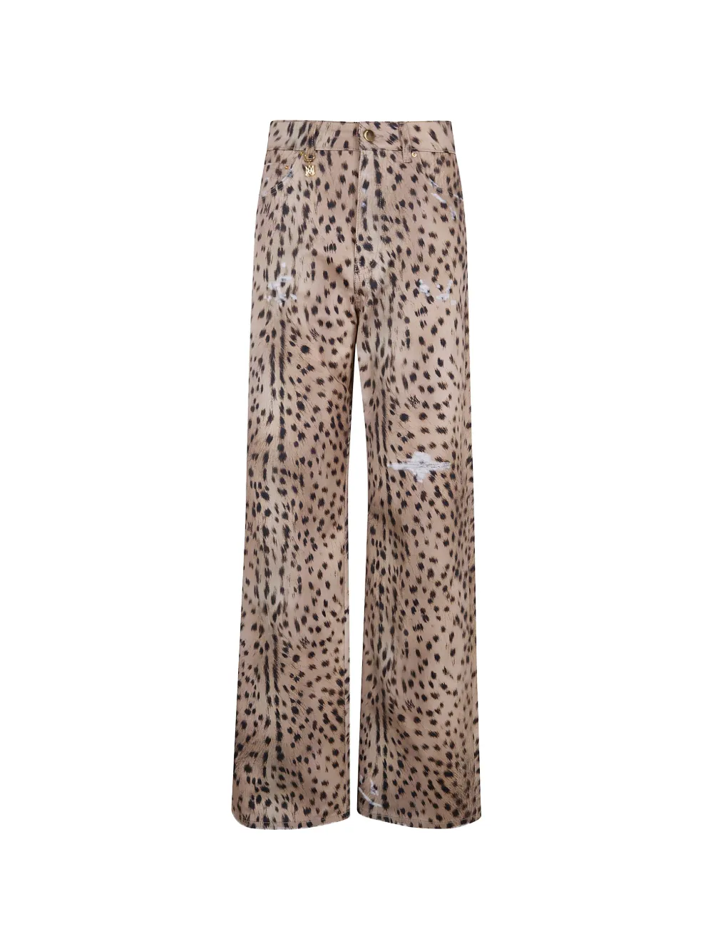 AMIRI animal-print wide-leg jeans - Toni neutri