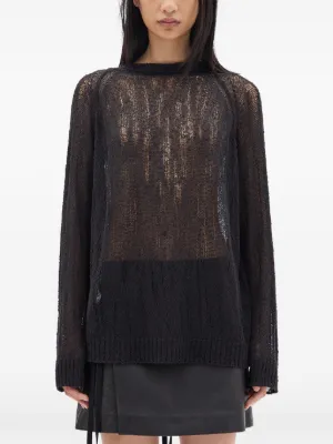 トップス Ann Demeulemeester Blion Sheer Sweater ANN DEMEULEMEESTER - FW07 Gradient knitted sweater (runway) – L'OBSCUR