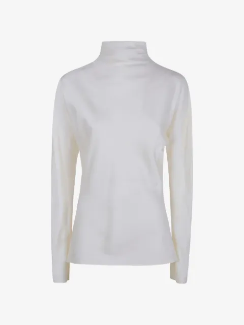 Róhe blusa con botones y cuello de tortuga
