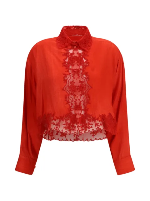 Ermanno Scervino lace-embellishment shirt