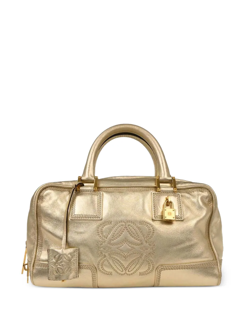 Loewe Pre-Owned 2007 28 embossed Amazona leather handbag - Oro