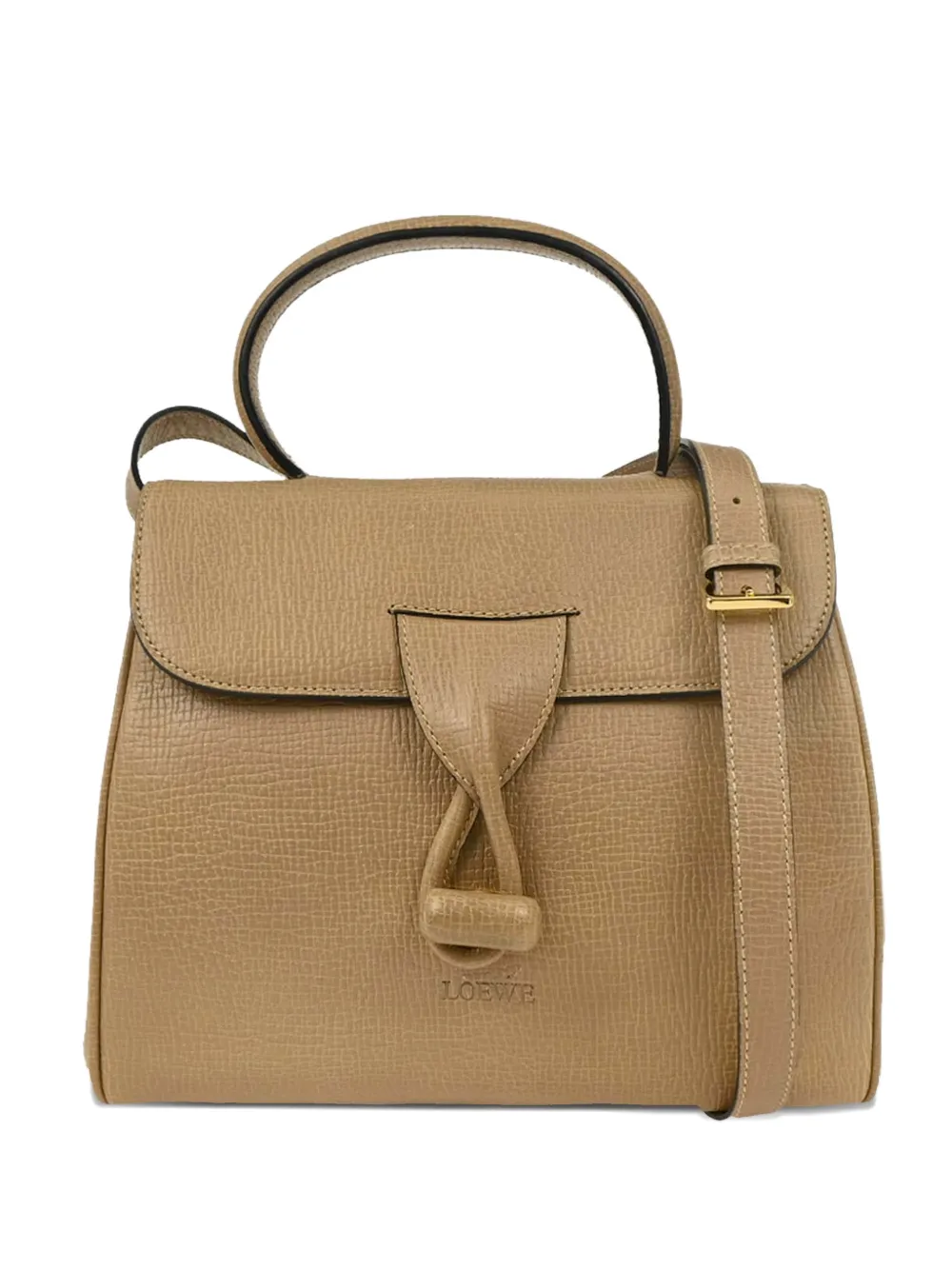 Loewe Pre-Owned 1990-2000s textured leather tote bag - Toni neutri