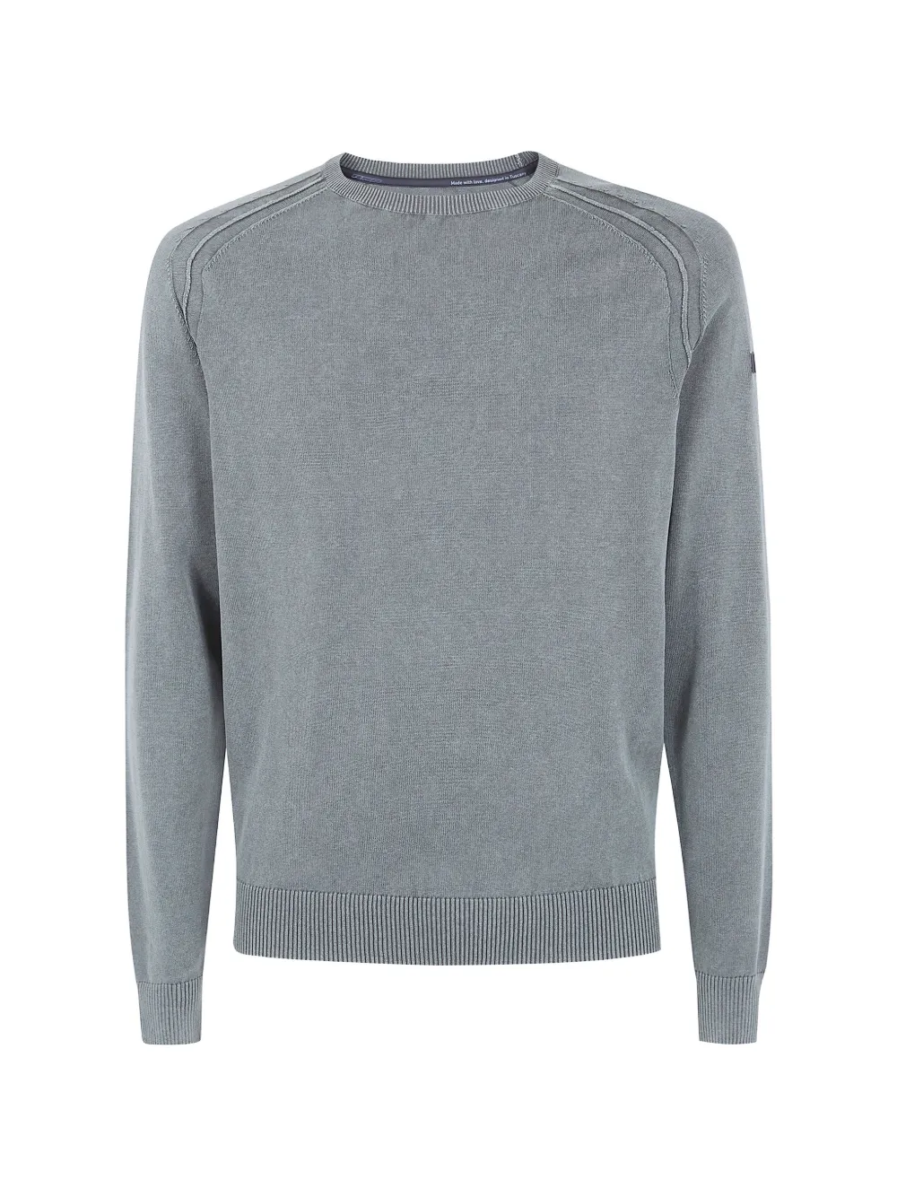 Rrd Ribbed-knit Crew-neck Sweater In Gray
